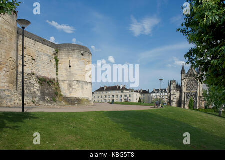 Burg Caen und Kirche St. Pierre Normandie Frankreich Stockfoto
