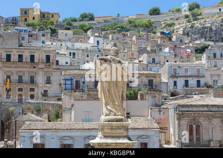 Modica (Sizilien, Italien) - Blick auf die alte Stadt Stockfoto