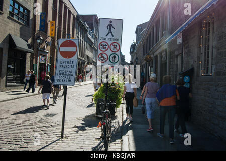 Arret No Entry Straßenschilder in Montreal Kanada Stockfoto