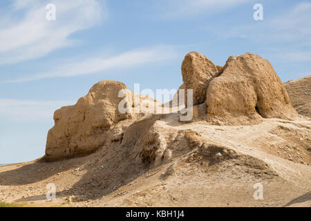 Ruinen der Festung Nur, es wurde von Alexander dem Großen gegründet. Nurata, Usbekistan Stockfoto