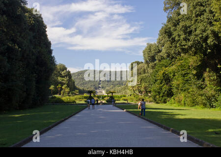 Caserta, Italien, 14. August 2014: caserta Royal Palace, dem größten Park. im Jahr 1997, der Palast wurde von der Unesco zum Stockfoto