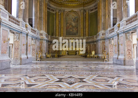 Caserta, Italien, 14. August 2014: Königliche Pfalzkapelle, vom italienischen Architekten Luigi Vanvitelli Ende 1700 projiziert Stockfoto