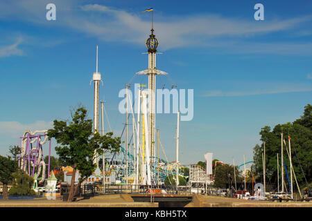 Gröna Lund Freizeitpark in Stockholm, Schweden. Stockfoto