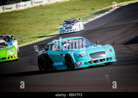 Vallelunga, Italien, 24. September 2017. Motorsport mitjet Auto auf Asphalt, Anschluss an Runden während des Rennens Stockfoto