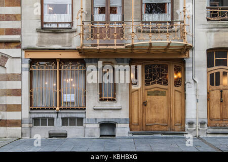 Ehemalige Haus und Atelier von Victor Horta in Brüssel, Belgien. Stockfoto