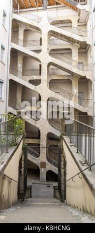 Cour des Voraces, Lyon, Frankreich Stockfoto