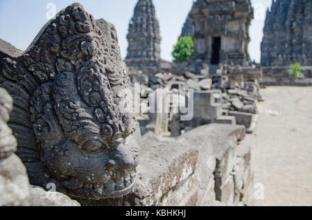 Detaillierte Abbildung der Prambanan Tempel in Indonesien Stockfoto
