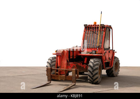 September 2017 - Gabelstapler-Tele-Handler einer Werft in Portishead, in der Nähe von Bristol, England. Stockfoto