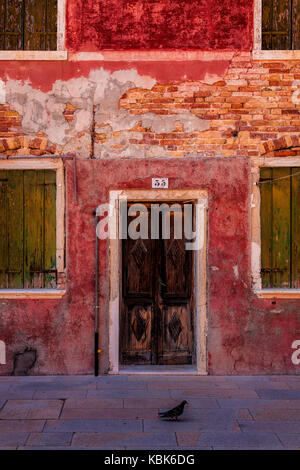 Fassade in Burano, Italien Stockfoto