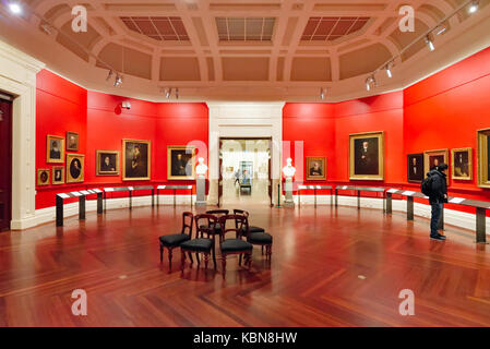 Australien Melbourne: Staatsbibliothek von Victoria. Cowen Galerie permanente Sammlung von viktorianischen Gemälden. In der Red Rotunde Zimmer. Stockfoto