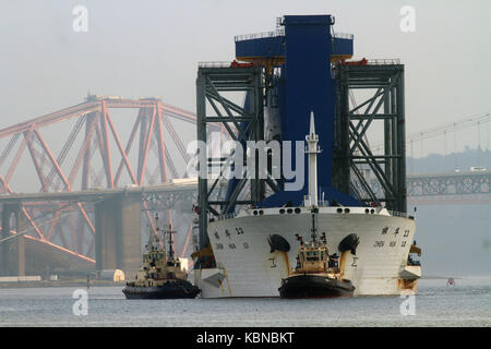 Goliath Kran am Fluss Forth Stockfoto