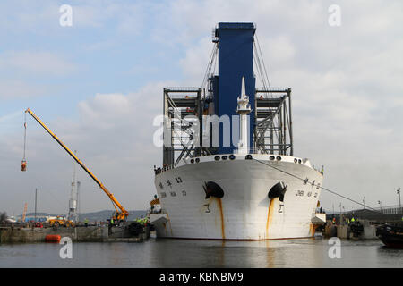 Goliath Kran am Fluss Forth Stockfoto