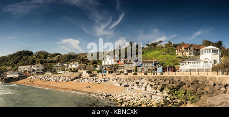 Steephill Cove, einem klassischen englischen Küste Bucht auf der Isle of Wight, England Stockfoto