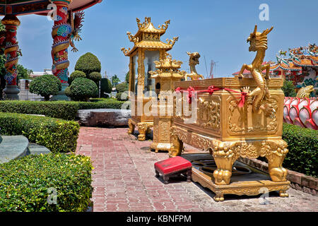 Chinesischer Tempel. Thepsathit Phra Kiti Chalerm chinesische Schrein. Bang Saen, Chonburi Thailand Südostasien Stockfoto