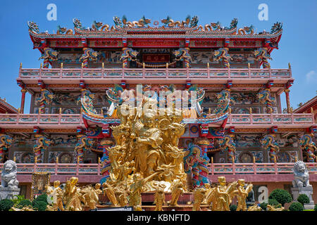 Chinesischer Tempel. Thepsathit Phra Kiti Chalerm chinesische Schrein. Bang Saen, Chonburi Thailand Südostasien Stockfoto