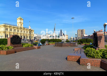 Moskau, Russland - 25. September. 2017. Allgemeine Ansicht der Komsomolskaja Platz Stockfoto