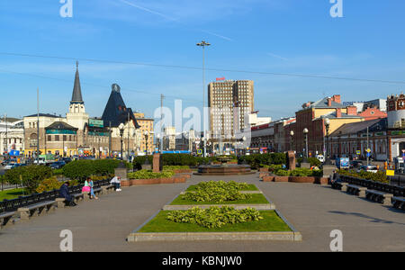 Moskau, Russland - 25. September. 2017. Allgemeine Ansicht der Komsomolskaja Platz Stockfoto
