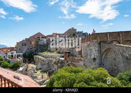 Die alten Stadtmauern Dubrovnick Stockfoto