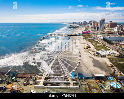 Atlantic City, USA - 20. September 2017: Atlantic City Wasserlinie Luftaufnahme. ac ist eine touristische Stadt in New Jersey berühmt für seine Casinos, Promenaden, ein Stockfoto