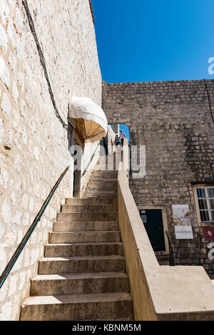 Die alten Stadtmauern Dubrovnick Stockfoto