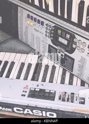 Alte Casio Keyboard Profi Musik Stockfoto