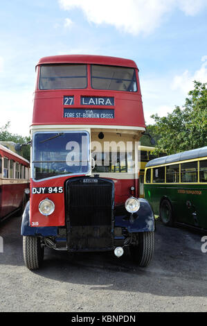 Ehemalige Plymouth City Transport Leyland Titan PD 2/1 liegt im Westen von England Transport Sammlung Tag der offenen Tür bei Winkleigh am 6. Oktober 2013 gesehen Stockfoto