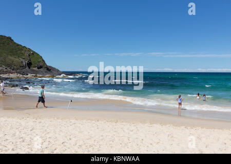 Cellito Strand an der Sandbank in der Mitte der Nordküste von New South Wales, Australien Stockfoto