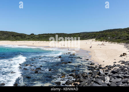 Cellito Beach in Sandbar an der mittleren Nordküste von New South wales, Australien Stockfoto