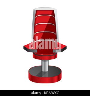 Red Chair isoliert auf weißem Hintergrund. Vector Illustration. Stock Vektor