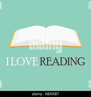 Buchhandlung, Buchhandlung vektor Emblem, Zeichen, Symbol, Logo, Symbol. Ich liebe Konzept lesen Stock Vektor