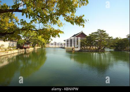 Gyeonbukgung Schlossanlage in Seoul, Südkorea Stockfoto