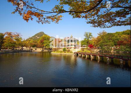 Gyeonbukgung Schlossanlage in Seoul, Südkorea Stockfoto