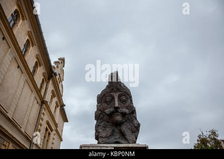 Alba Iulia, Rumänien - 22. SEPTEMBER 2017: Statue von Vlad Tepes, alias Vlad Dracul oder Dracula in der Zitadelle von Sighisoara, in dem er angeblich Geboren wurde ich Stockfoto