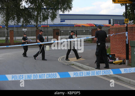 Southampton, Hampshire Dienstag, 19. September 2017 ein Mord wurde ins Leben gerufen, nachdem ein Mann in einem nächtlichen Vorfall in Southampton Street getötet wurde. Stockfoto