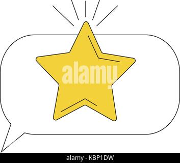 Vector Illustration eines Sterns. Das Symbol mit dem Bild einer Silhouette des Himmlischen fünfzackigen goldenen Stern für Anwendung, Website, Infografiken, b Stock Vektor