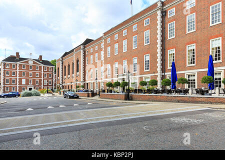 Inneren Tempel Bibliothek und der Ehrenwerten Gesellschaft der inneren Tempel Londoner Bezirks, Außen, inneren Tempel, Tempel, City of London, England Stockfoto