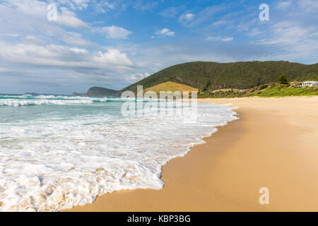 Blueys Beach in Pacific Palms in der Mitte der Nordküste von New South Wales an einem Frühlingstag, New South Wales, Australien Stockfoto