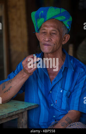 Portrait von Pao Stamm Frau im Shan Staat Myanmar Stockfoto