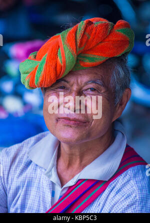 Portrait von Pao Stamm Frau im Shan Staat Myanmar Stockfoto