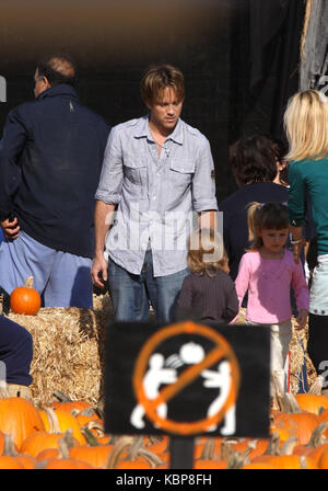 BEVERLY HILLS, Ca - 11. Oktober: Larry Birkhead und Tochter Dannielynn Birkhead Sichtung an Pumpkin Patch am 11. Oktober 2009 in Beverly Hills, Kalifornien. Personen: Larry Birkhead, Dannielynn Birkhead Getriebe Ref: MNC Credit: Hoo-Me.com/MediaPunch Stockfoto