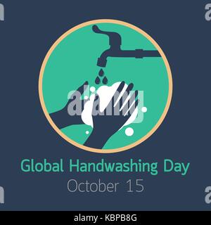 "Global Handwashing Day Vektor icon Abbildung Stock Vektor