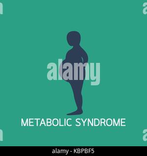 Metabolisches Syndrom Vektor icon Abbildung Stock Vektor