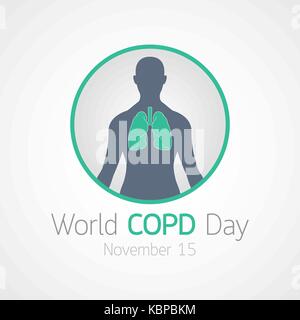 Welt COPD Tag Vektor icon Abbildung Stock Vektor