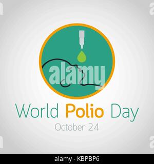 World Polio Day Vektor icon Abbildung Stock Vektor