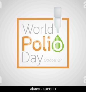 World Polio Day Vektor icon Abbildung Stock Vektor