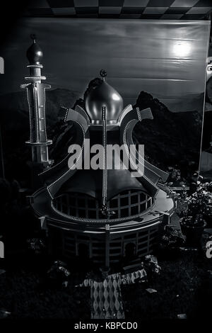 JUNAGADH, Gujarat/Indien, 30. September 2017 - Die tazia Prozession während der Trauer Prozession des Moharram, Junagadh, Gujarat, Indien gesehen. Stockfoto