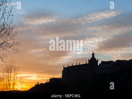 Catedral de Coria al atardecer. Cáceres. Der Extremadura. España Stockfoto