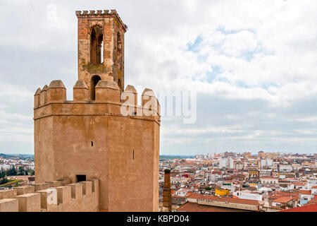 Torre de la Atalaya o de Espantaperros. Badajoz, Ciudad. Der Extremadura. España Stockfoto