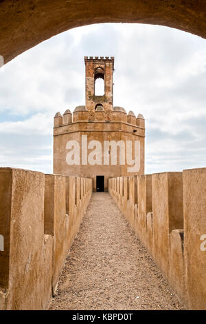 Torre de la Atalaya o de Espantaperros. Badajoz, Ciudad. Der Extremadura. España Stockfoto