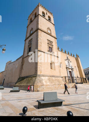 Catedral de San Juan Bautista. Badajoz, Ciudad. Der Extremadura. España Stockfoto